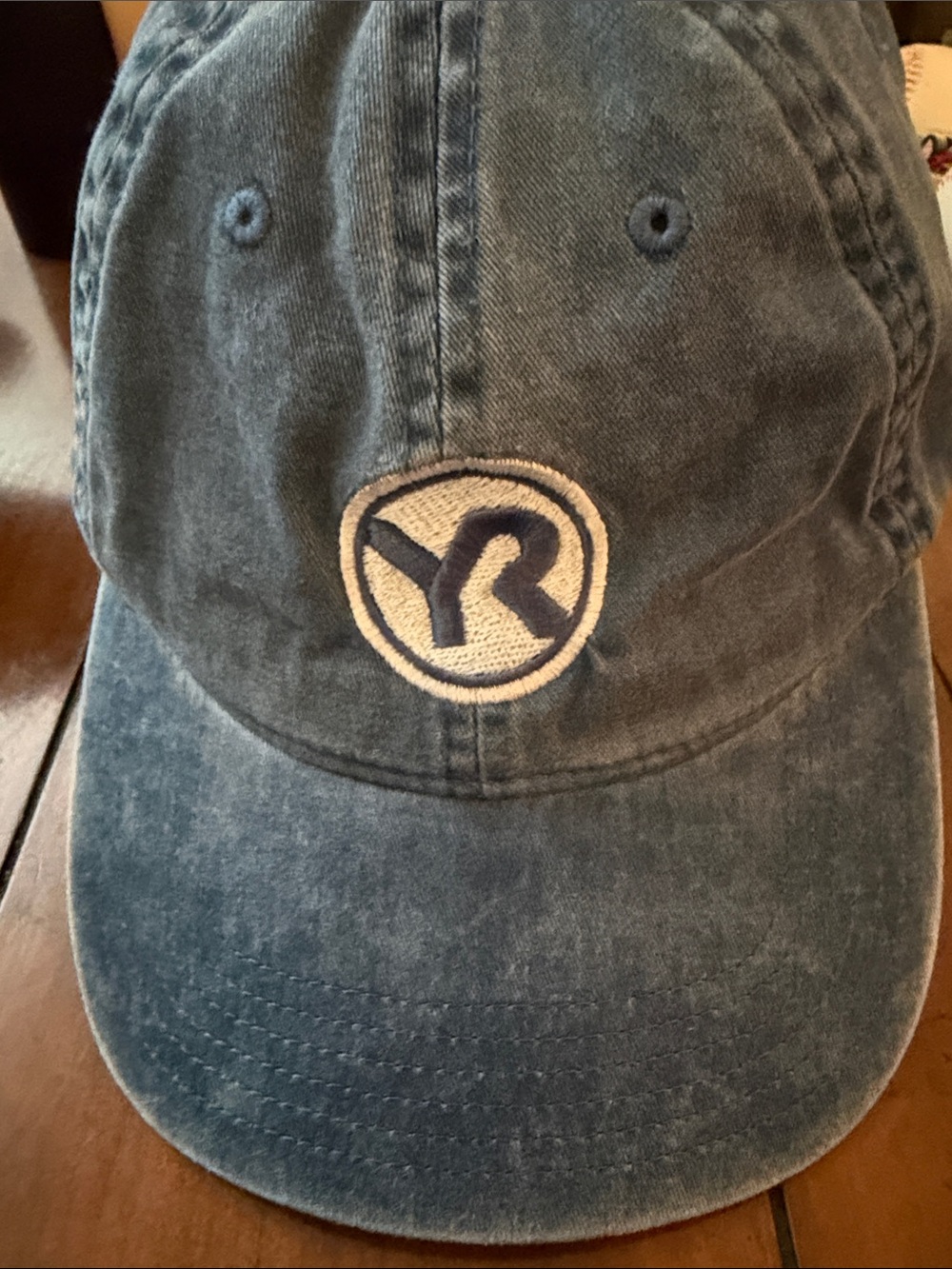 Blue Men's Baseball Cap with Embroidered Logo